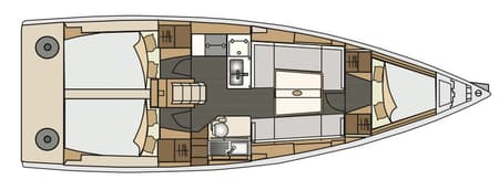 Charter Rental Sailboat Cooper in Croatia Layout | Yacht4Less