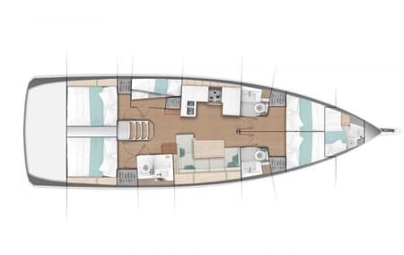Charter Rental Sailboat Etheria in Greece Layout | Yacht4Less