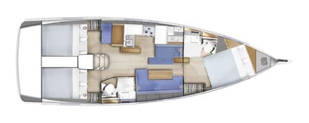 Charter Rental Sailboat Pnoe in Greece Layout | Yacht4Less