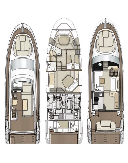 Charter Rental Motorboat Be Happy in Croatia Layout | Yacht4Less