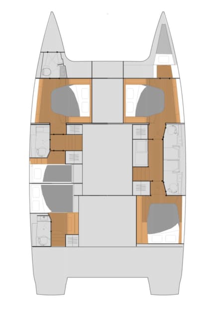 Charter Rental Catamaran Runny Babbit in BVI Layout | Yacht4Less