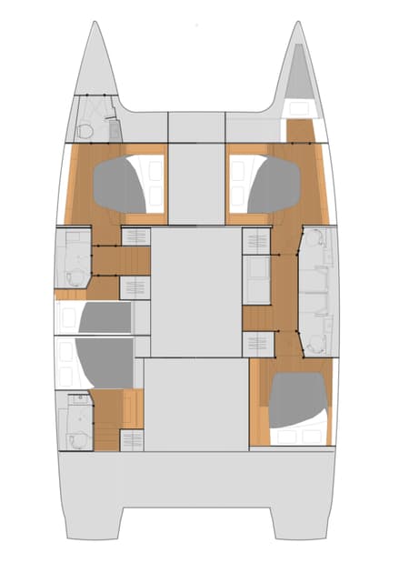 Charter Rental Catamaran Runny Babbit in BVI Layout | Yacht4Less