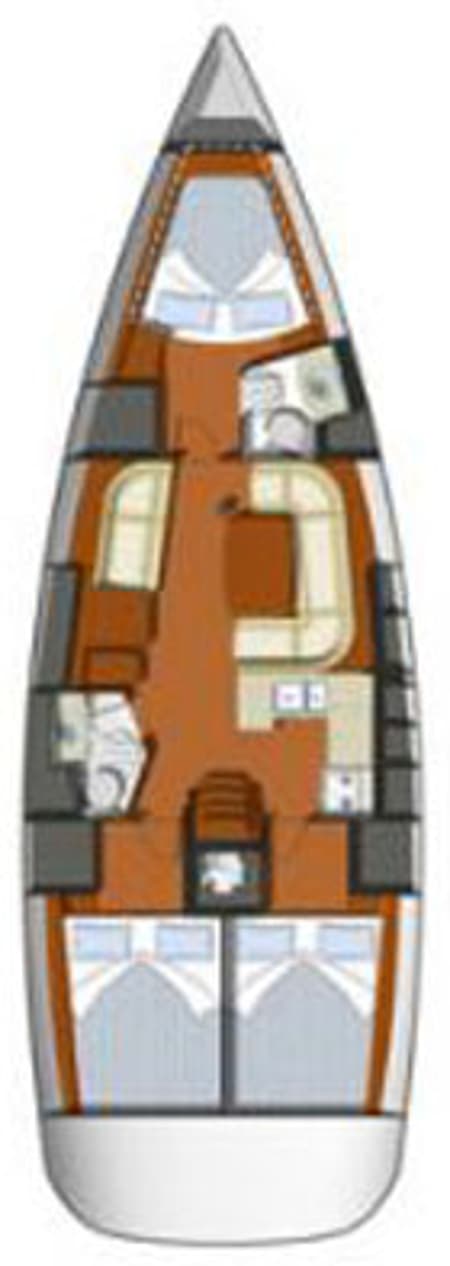 Charter Rental Sailboat Black Pearl in Greece Layout | Yacht4Less