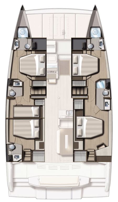 Charter Rental Catamaran AD MAIORA in Croatia Layout | Yacht4Less