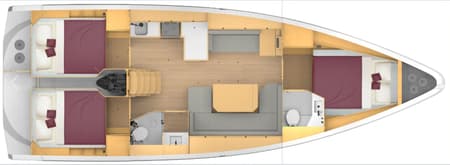 Charter Rental Sailboat Arian in Greece Layout | Yacht4Less