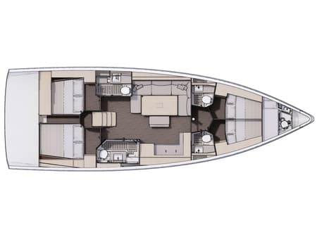 Charter Rental Sailboat Luna in Greece Layout | Yacht4Less