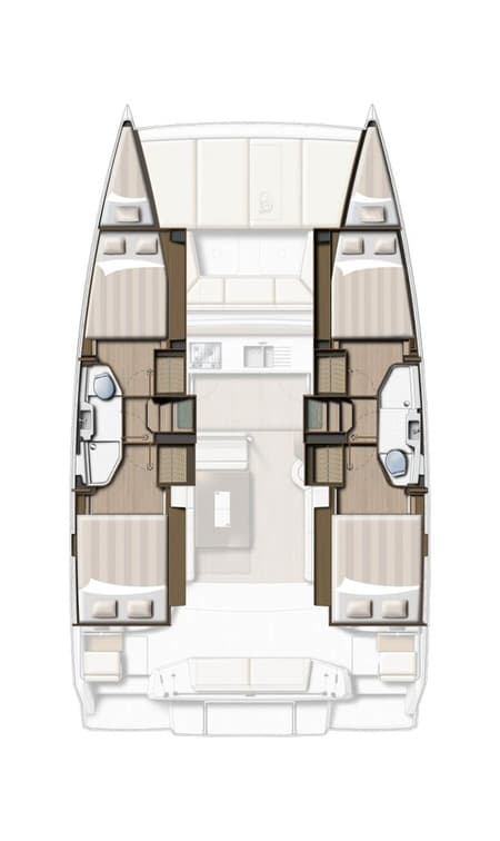 Charter Rental Catamaran Northcat 38 in Greece Layout | Yacht4Less