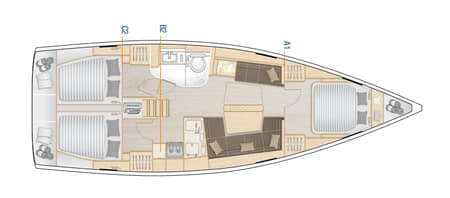 Charter Rental Sailboat Lauda in Turkey Layout | Yacht4Less