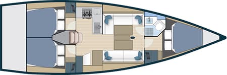 Charter Rental Sailboat One More Time in Croatia Layout | Yacht4Less