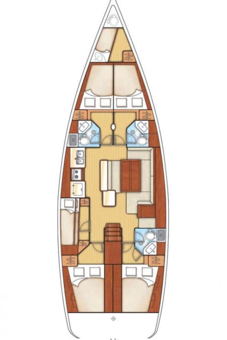 Charter Rental Sailboat Sueno in Greece Layout | Yacht4Less