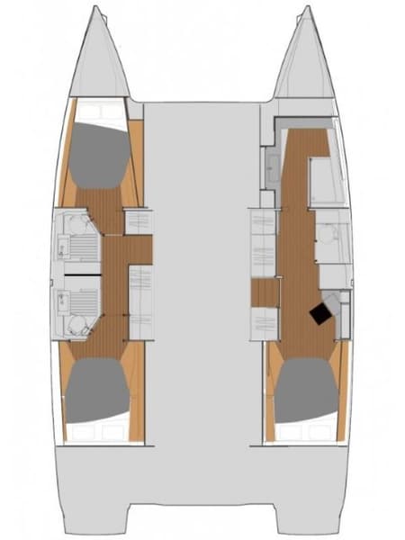 Charter Rental Catamaran Wayfinder in Bahamas Layout | Yacht4Less