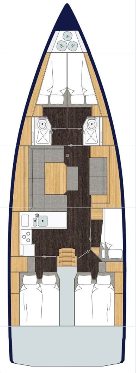Charter Rental Sailboat Simeon in Greece Layout | Yacht4Less