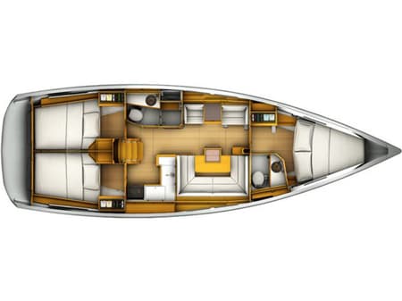 Charter Rental Sailboat Telchinis in Greece Layout | Yacht4Less
