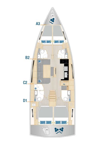 Charter Rental Sailboat Atmosphere in Croatia Layout | Yacht4Less