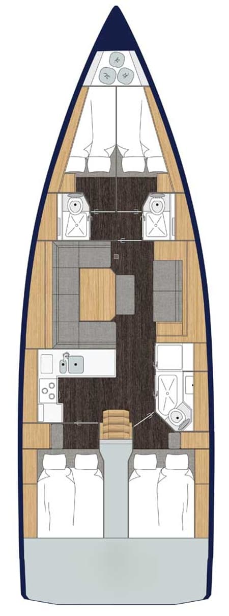 Charter Rental Sailboat Black Velvet in Greece Layout | Yacht4Less