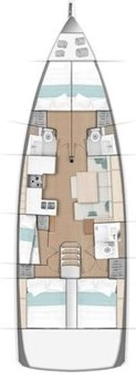 Charter Rental Sailboat Magellan in Greece Layout | Yacht4Less