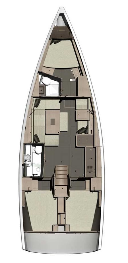 Charter Rental Sailboat Blue Sky in Italy Layout | Yacht4Less