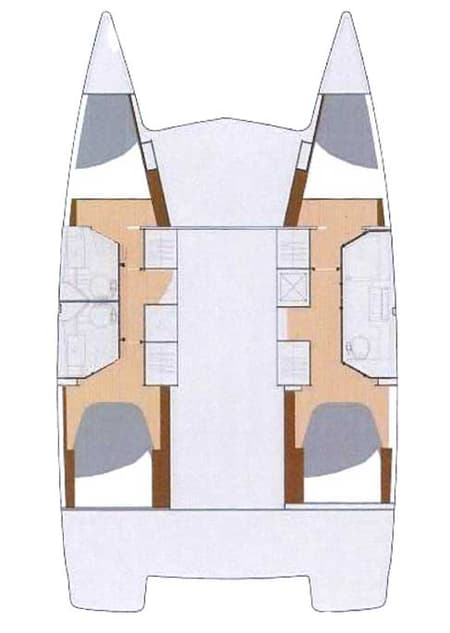 Charter Rental Catamaran Servus in Greece Layout | Yacht4Less
