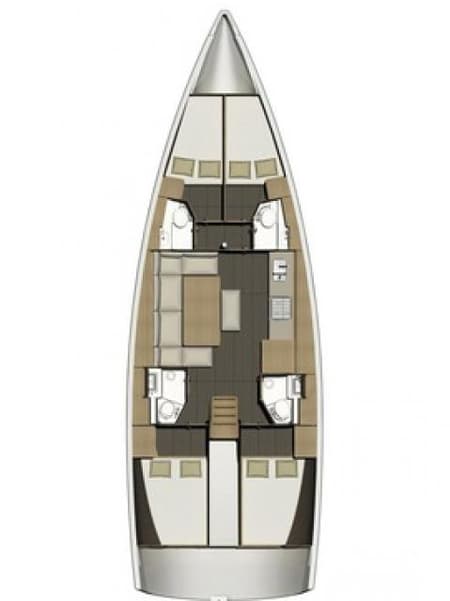 Charter Rental Sailboat Catch The Wind in Italy Layout | Yacht4Less