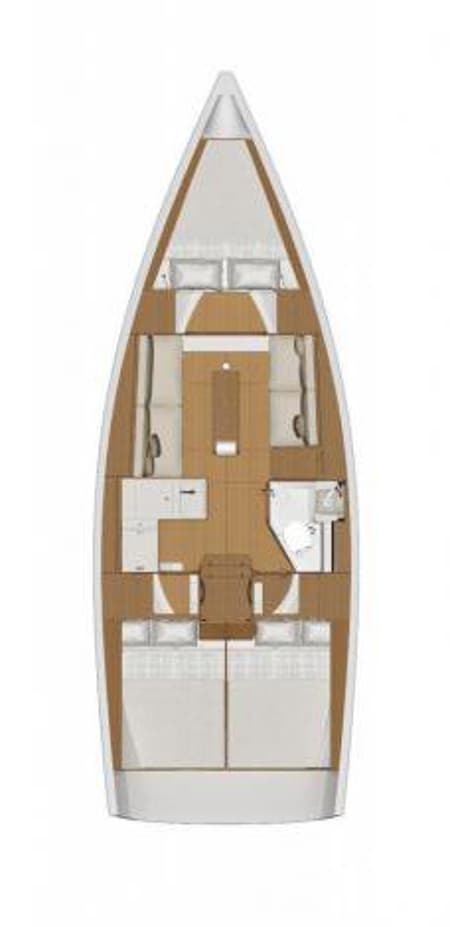 Charter Rental Sailboat Shakey Ground in Italy Layout | Yacht4Less