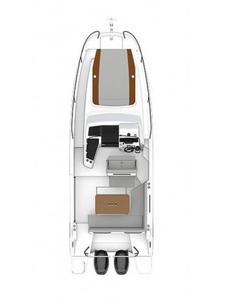 Charter Rental Motorboat Flyer 9 in Croatia Layout | Yacht4Less