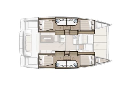 Charter Rental Catamaran Supernova in Croatia Layout | Yacht4Less