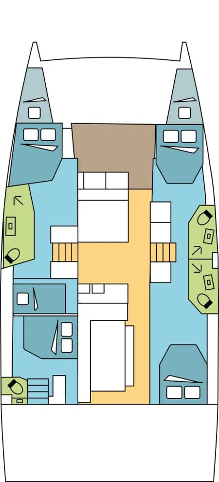 Charter Rental Catamaran APRES SAIL II in Mexico Layout | Yacht4Less