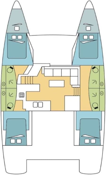 Charter Rental Catamaran PANSY in Italy Layout | Yacht4Less