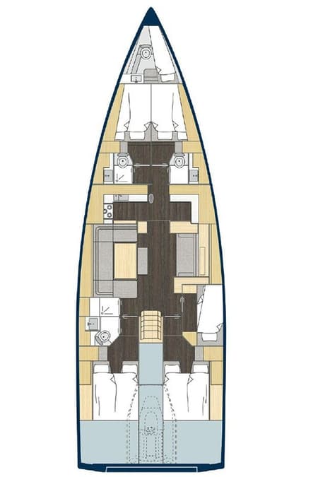 Charter Rental Sailboat Olimp in Croatia Layout | Yacht4Less