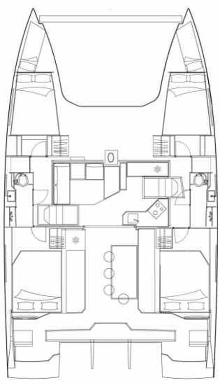 Charter Rental Catamaran Lullaby in Italy Layout | Yacht4Less