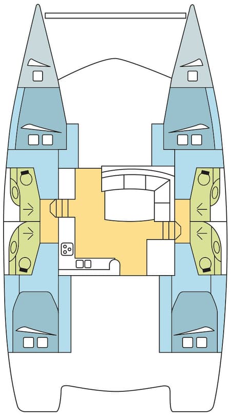 Charter Rental Catamaran What Else in Croatia Layout | Yacht4Less