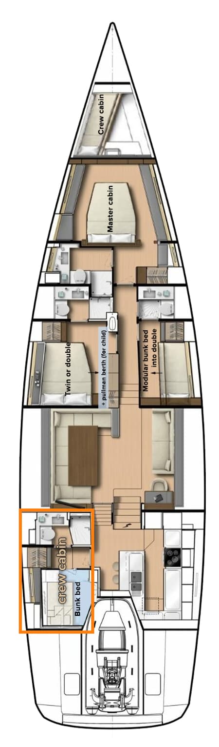 Charter Rental Sailboat Aenea in Croatia Layout | Yacht4Less
