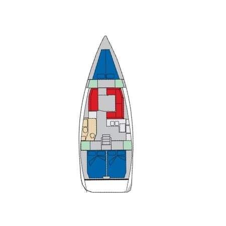 Charter Rental Sailboat Minerva in Italy Layout | Yacht4Less