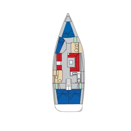 Charter Rental Sailboat Nashira in Italy Layout | Yacht4Less