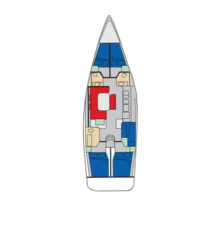 Charter Rental Sailboat Giovanna in Italy Layout | Yacht4Less