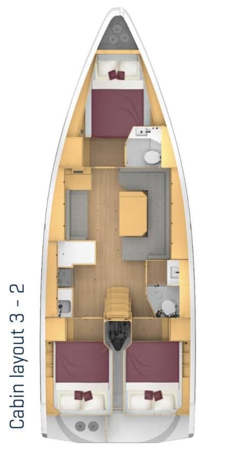 Charter Rental Sailboat Aeolus in Greece Layout | Yacht4Less
