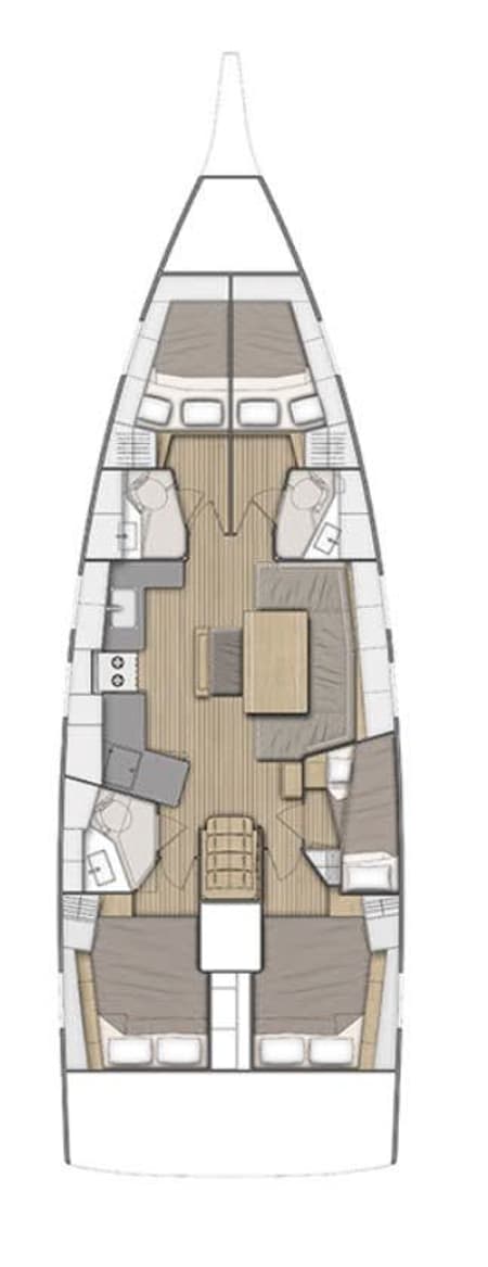 Charter Rental Sailboat Ostria in Greece Layout | Yacht4Less