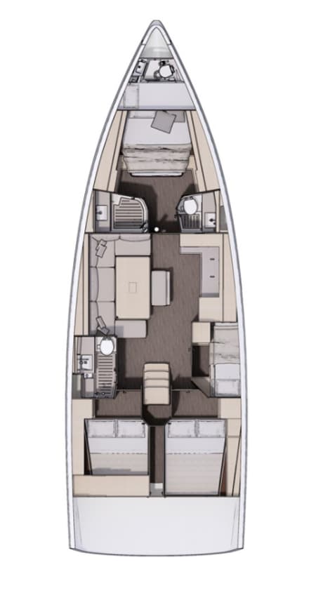 Charter Rental Sailboat Suha Bey in Turkey Layout | Yacht4Less