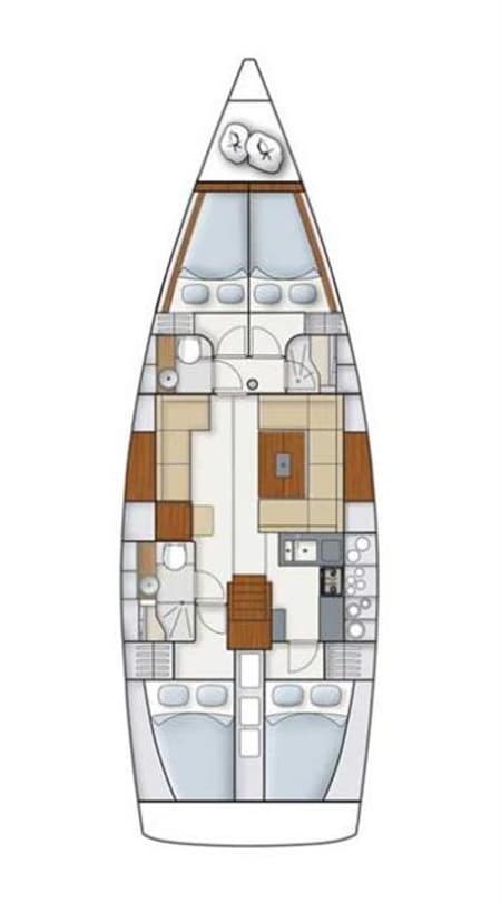 Charter Rental Sailboat Draco in Turkey Layout | Yacht4Less