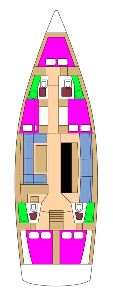 Charter Rental Sailboat Rioja in Croatia Layout | Yacht4Less