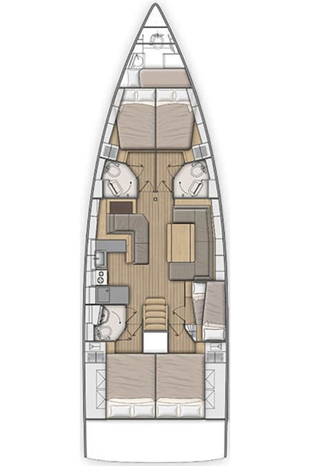 Charter Rental Sailboat EAST in Turkey Layout | Yacht4Less