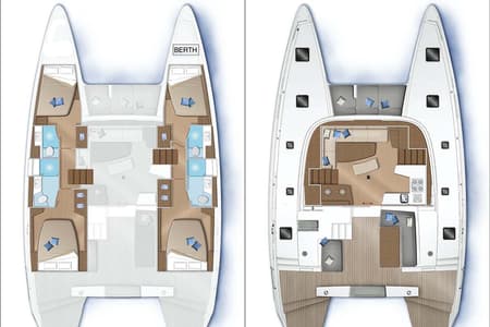 Charter Rental Catamaran NORD in Turkey Layout | Yacht4Less