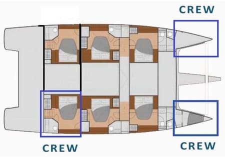 Charter Rental Catamaran Maurice in Italy Layout | Yacht4Less