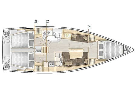 Charter Rental Sailboat Tecla in Italy Layout | Yacht4Less