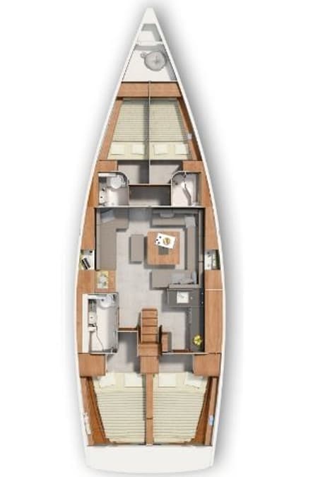 Charter Rental Sailboat Juana in Turkey Layout | Yacht4Less