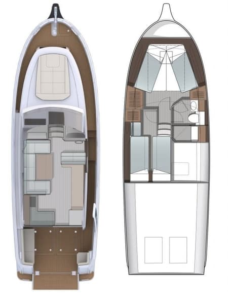 Charter Rental Motorboat Porsgrunn in Norway Layout | Yacht4Less
