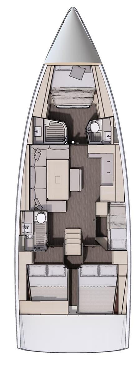 Charter Rental Sailboat Luna in Croatia Layout | Yacht4Less