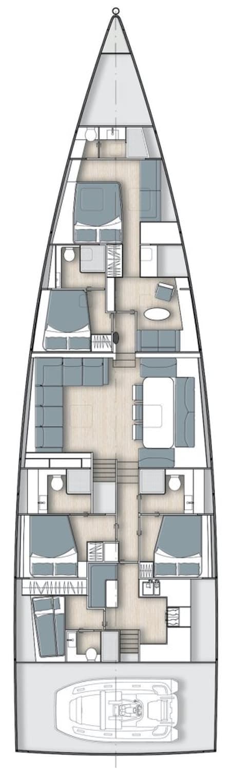 Charter Rental Luxury Yacht Nadamas in Greece Layout | Yacht4Less