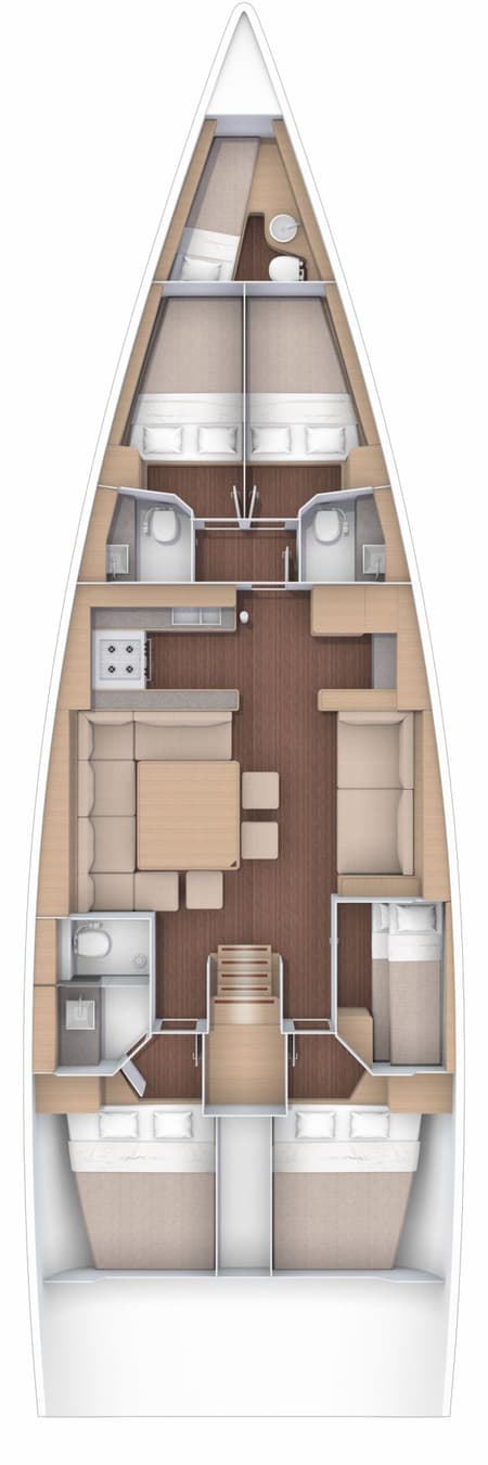 Charter Rental Sailboat Moonlight in Croatia Layout | Yacht4Less