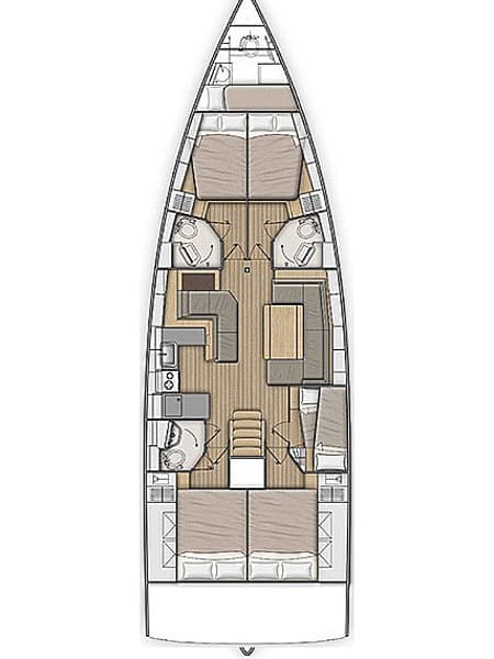 Charter Rental Sailboat Captain George in Greece Layout | Yacht4Less
